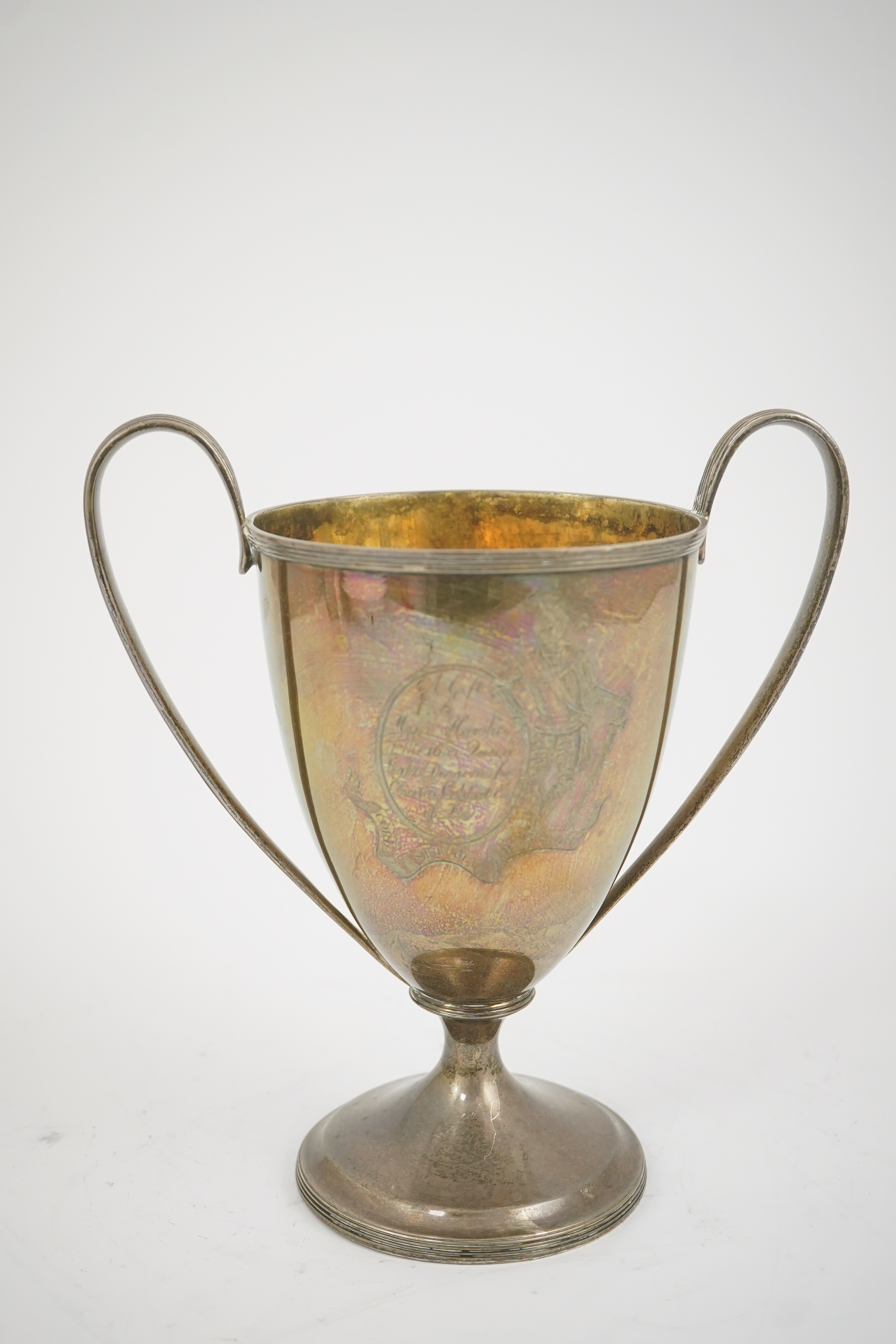 A George III silver two handled pedestal cup, by John Emes